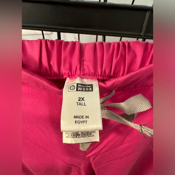 New Wonderwink Wonderwork Fuchsia pink Women Scrub Pants 2XL Tall 2XT Wink Work - Picture 7 of 13